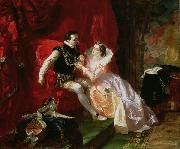 Edward Matthew Ward Leicester and Amy Robsart at Cumnor Hall Sweden oil painting artist